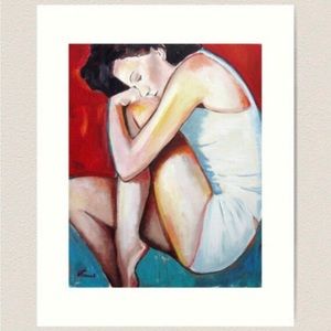 HEARTACHE 8x10 Art Print Impressionist Expressive Woman Portrait Painting